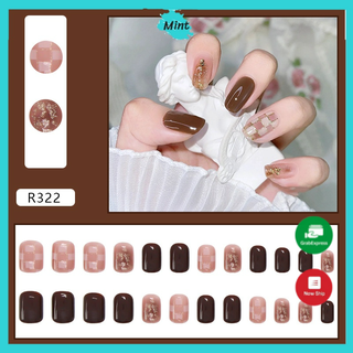  Móng Tay Giả Hàng Cao Cấp Nhiều Mẫu Tự Chọn ❤️FREESHIP❤️ Hộp Nail Box 24 Móng Giả Kèm Keo Form Ngắn Phong Cách Hàn Quốc 