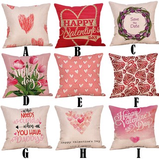 Vỏ gối vuông chúc mừng ngày Valentine