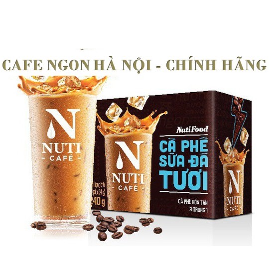 Cà Phê Sữa Đá Tươi Nuti Cafe (Hộp: 10 Gói X 24 Gram)