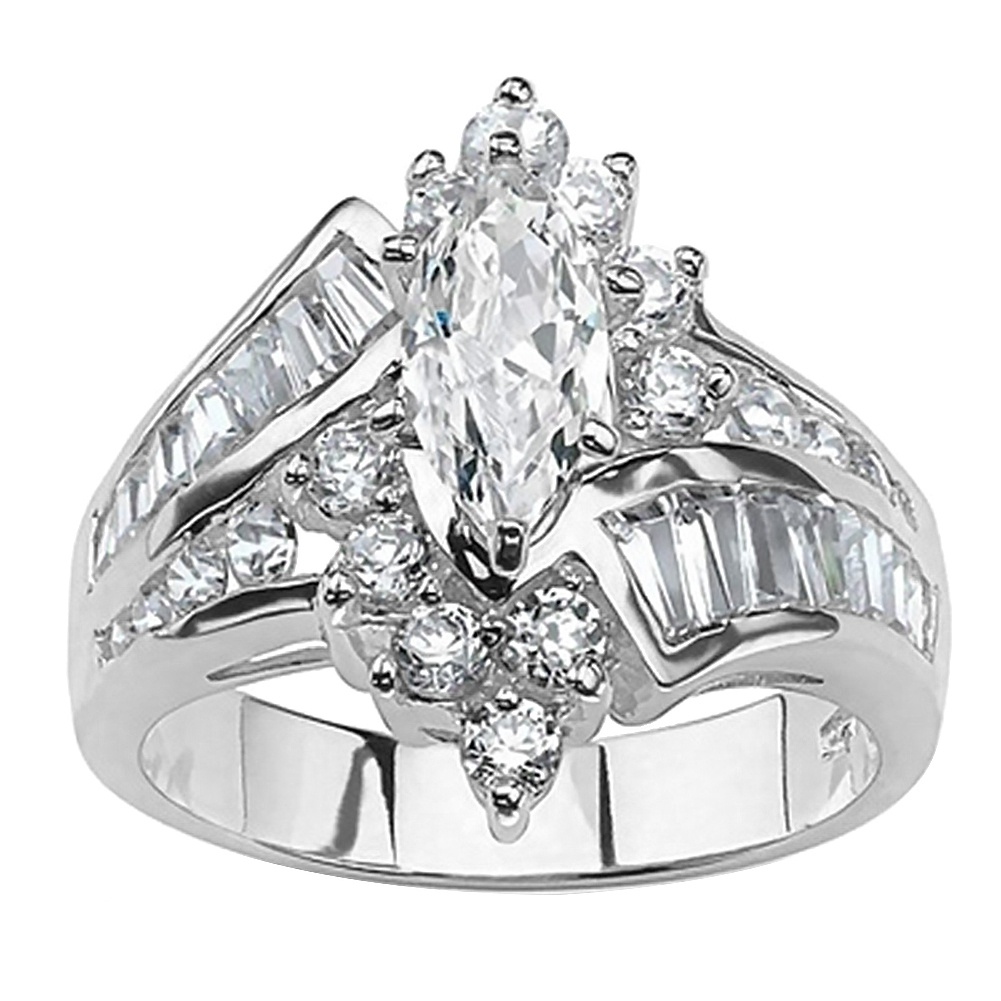 Nhẫn đính đá zircon thời trang sang trọng cho nữ