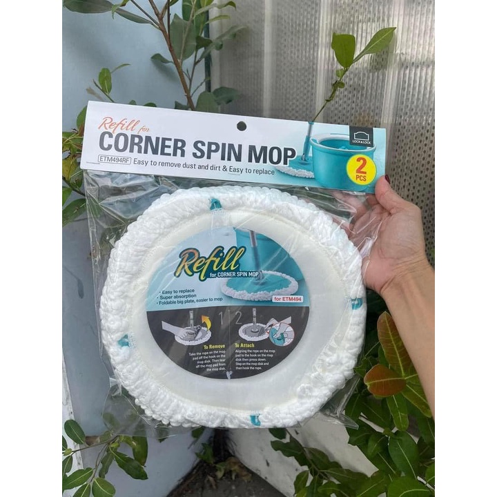 Bông lau thay thế cho cây lau nhà ETM494 Lock&Lock ETM494RFL có 2 chiếc - BABYHOPSG