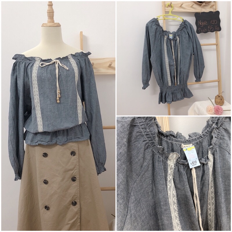 Áo kiểu Mori Girl áo xô xinh