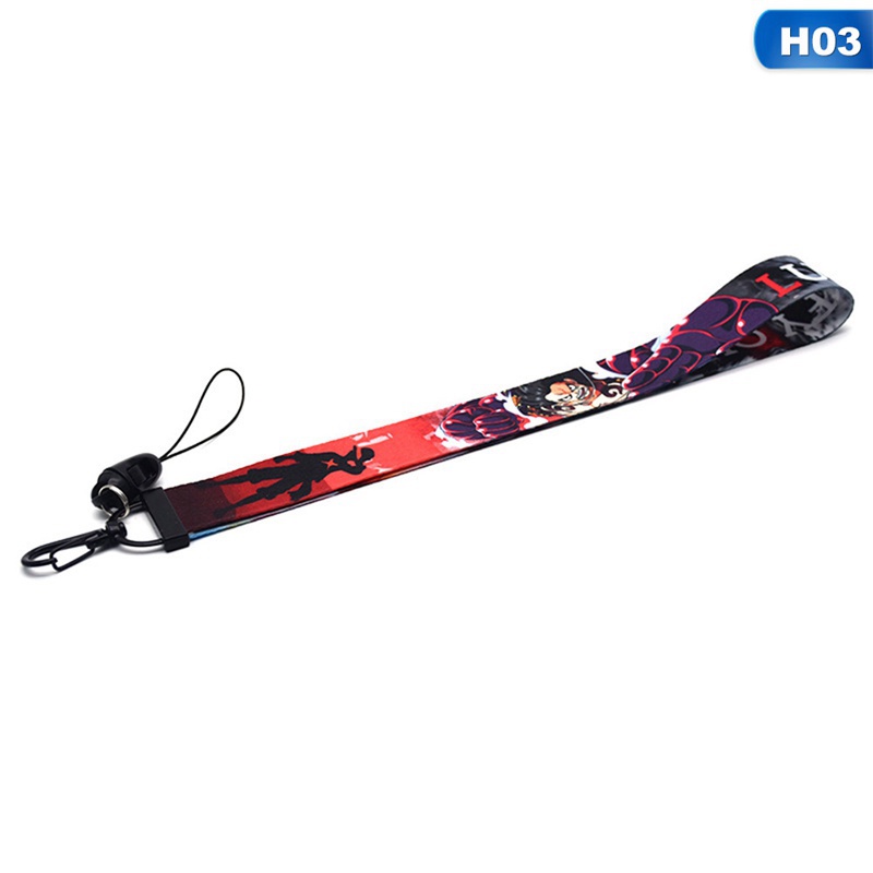 Dây Đeo Điện Thoại / Thẻ id / Móc Khóa In Họa Tiết Hoạt Hình one piece luffy