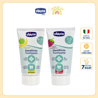 Kem đánh răng Chicco hương Dâu /hương chuối táo 50ml