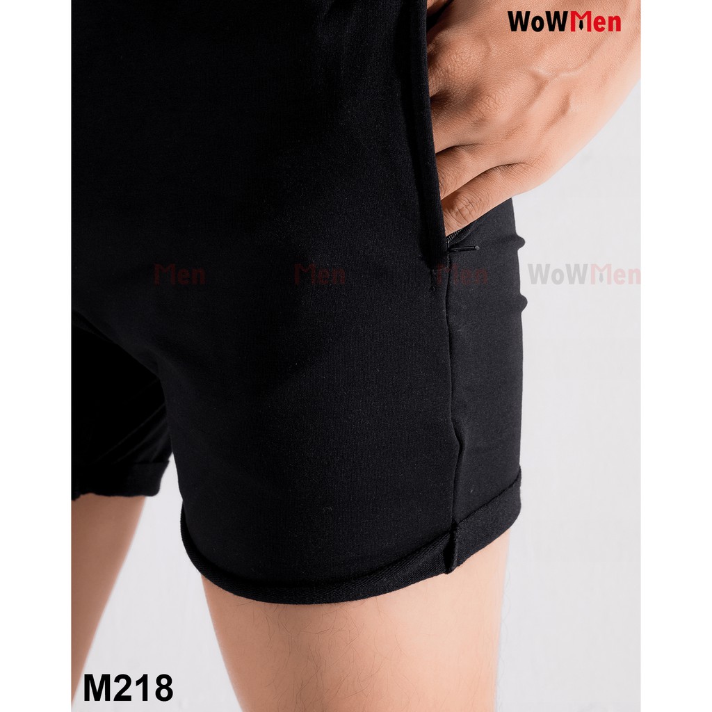 Quần Đùi Thun Nam Ngắn Cuốn Line Tập Gym Chạy Bộ Squat Ôm Bó Sát Cotton Quần Short Trơn Nam Slim Fit Nowship  - M218