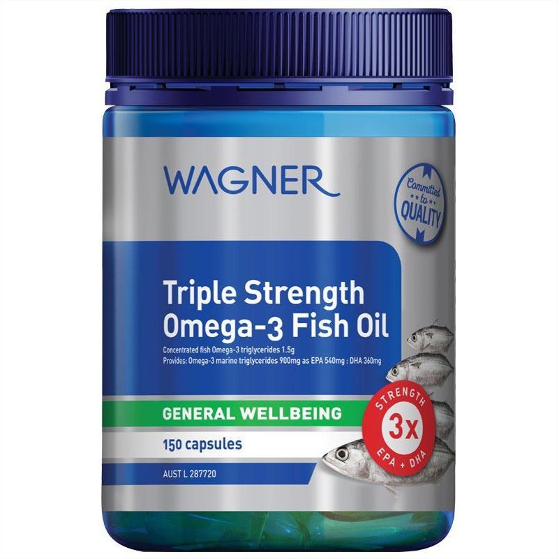 🐟CÓ BILL ÚC🐟 Dầu cá Wagner 3000mg 🐟 150 viên 🐟 Wagner Triple Strength Omega-3 Fish Oil 🐟 Chuẩn Chemist Warehouse