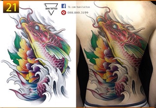 Full lưng hình xăm dán hàng chất lừ