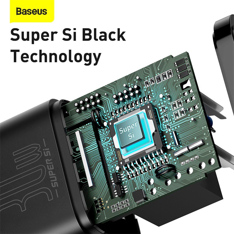 Củ Sạc Nhanh 30W Baseus Super Si Mini QC 3.0 PD 3.0 Fast Charging 30W For iP 11/12 Prm 11 Mini