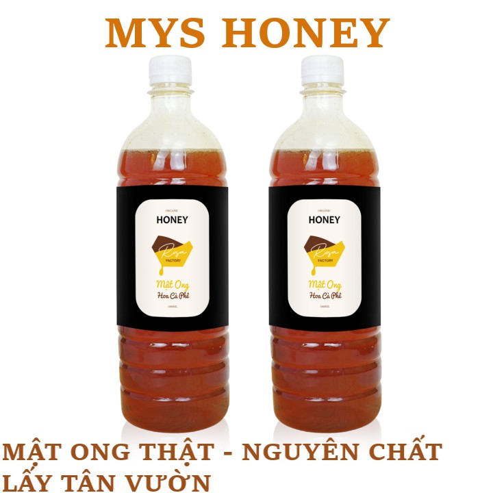 1 Lít Mật Ong Nguyên Chất Hoa Cà Phê Bảo Lộc Mật ong thật Mys Honey