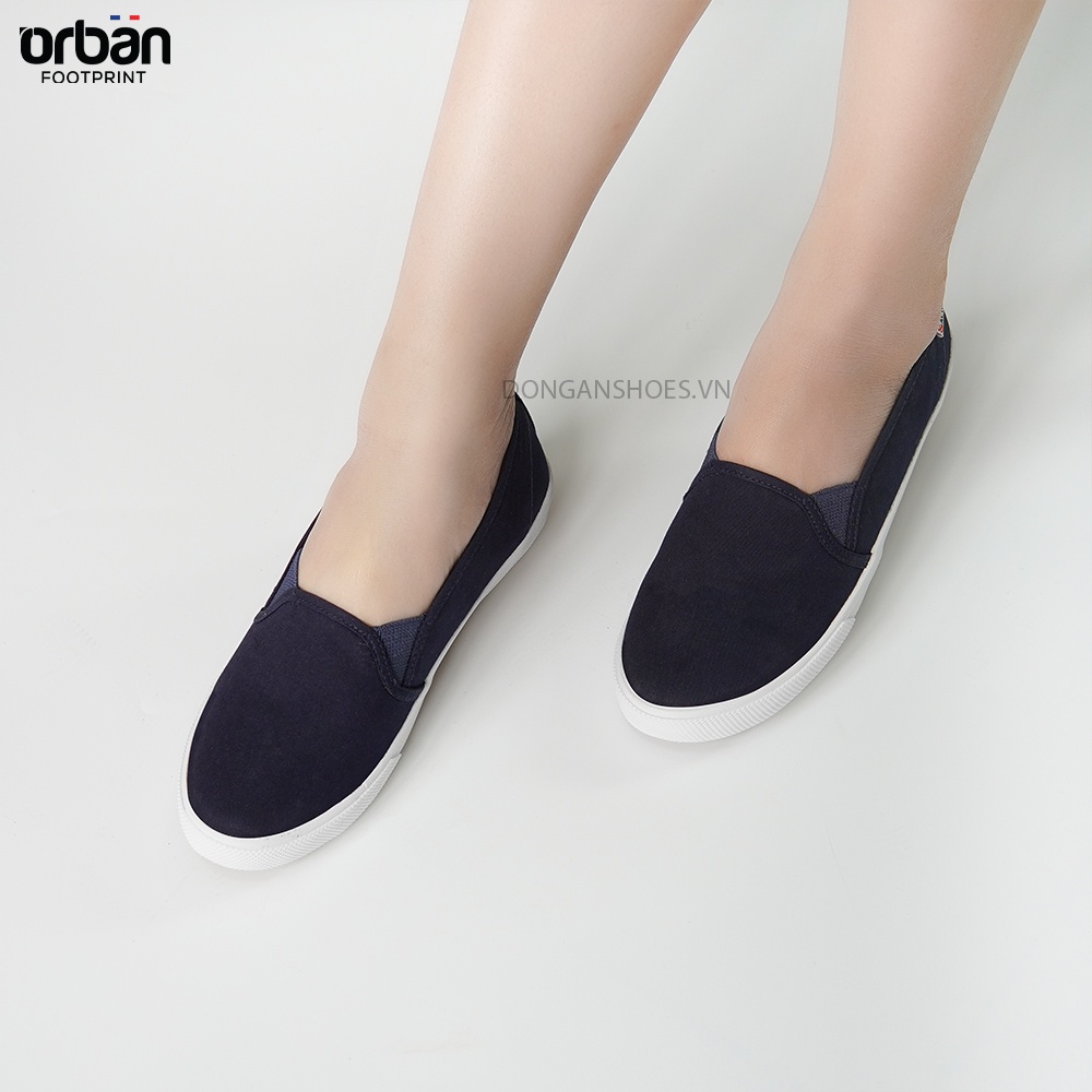 Giày Slipon Thời Trang D&amp;A L1726 Đen và Xanh chàm