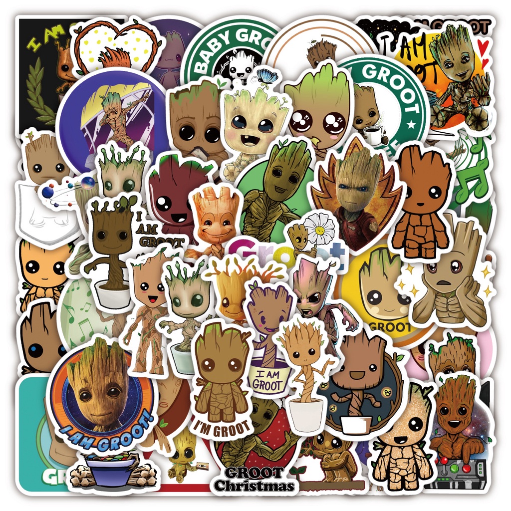 Bộ 50/25/10 Sticker Dán Chống Thấm Nước Hình Guardians of The Galaxy