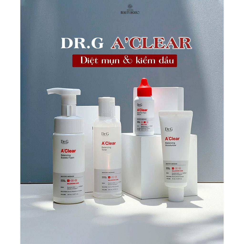 Dòng sản phẩm chăm sóc chuyên sâu cho da mụn DR.G A'CLEAR