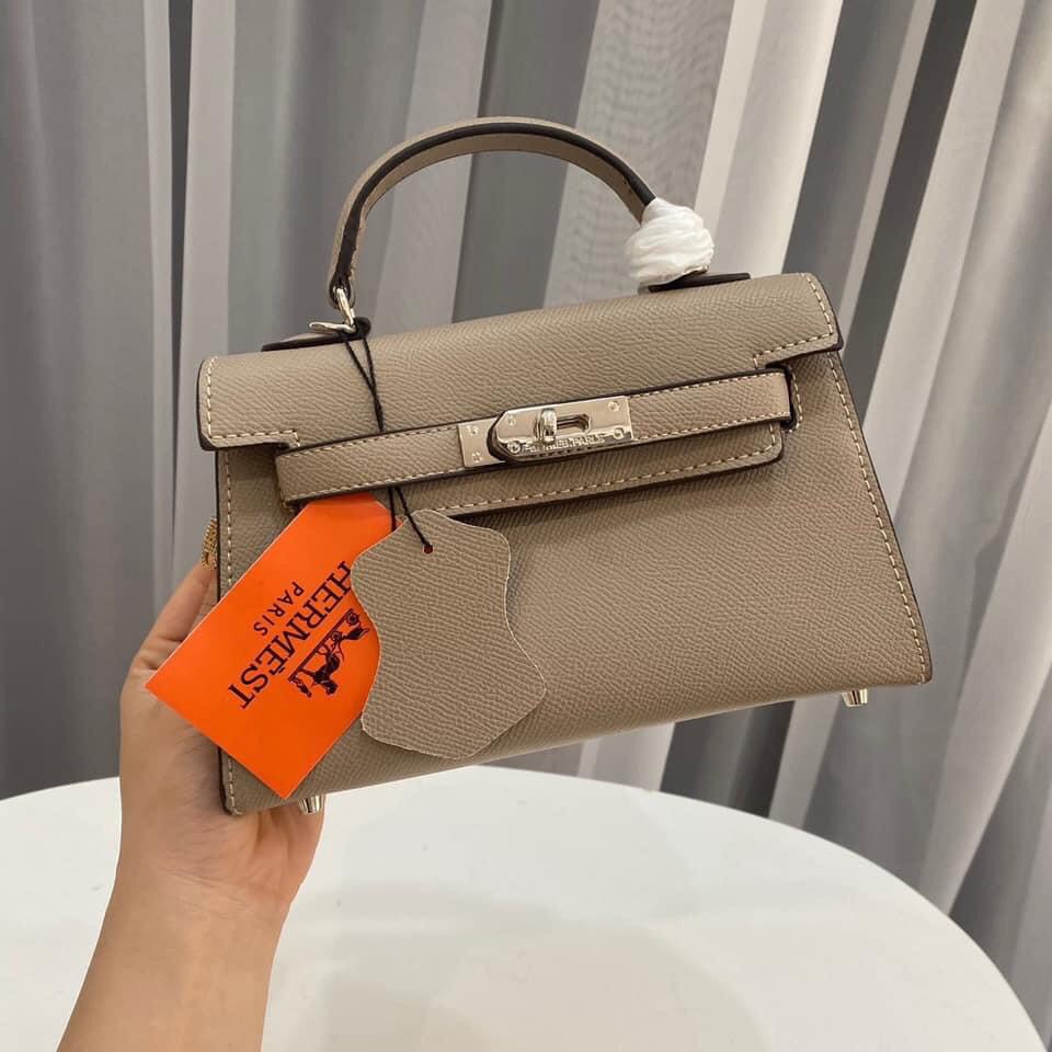 Túi Xách Nữ Khóa Vàng Túi xách da thật cao cấp Hermès HM thiết kế ổ khóa mạ vàng siêu thời trang | BigBuy360 - bigbuy360.vn