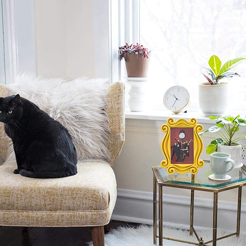 Khung Ảnh Gỗ Monica Thủ Công Màu Vàng Dùng Trang Trí Nhà Cửa