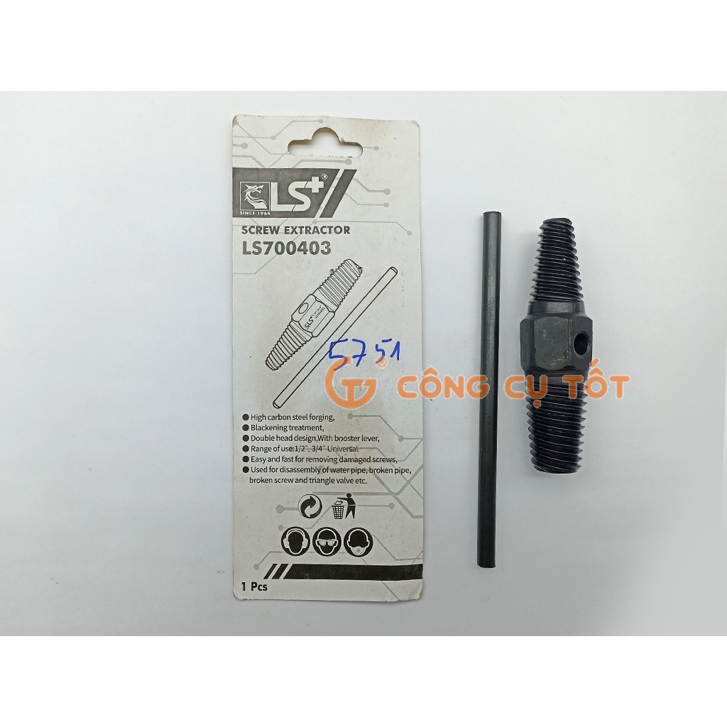 Bộ tháo ống nước gãy 2 đầu từ Φ16 đến Φ27 LS