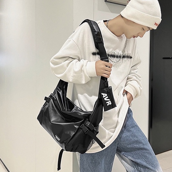 Túi đeo chéo AVR phong cách Unisex chất liệu da PU và vải dù chống nước