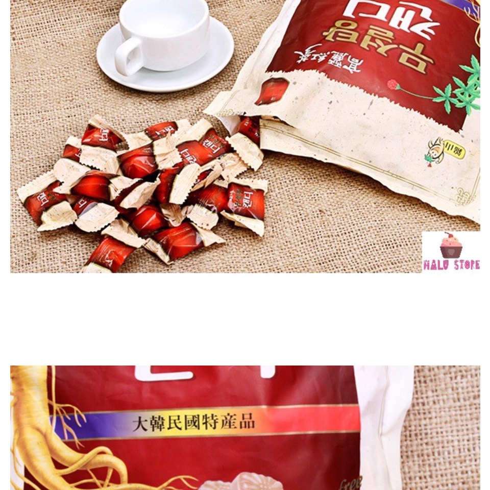 Kẹo hồng sâm Hàn Quốc Red Ginseng không đường Sugar free Candy dùng được cho người tiểu đường