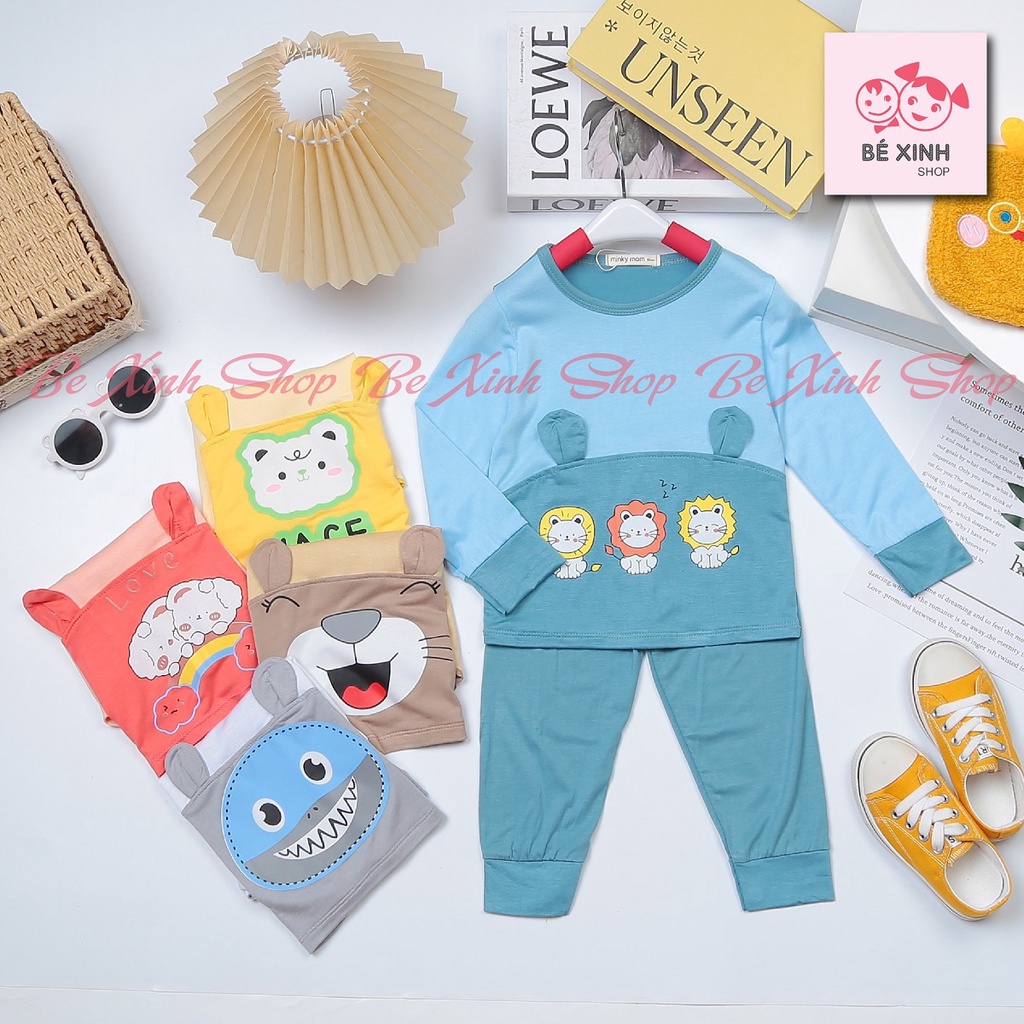 Quần áo thu đông bé trai bé gái trẻ em Minky Mom  Đồ bộ dài tay thunlạnh cho bé trai gái DÀI_ĐỘNGVÂT