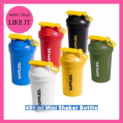 Bình lắc nước thể thao mini cổ điển 400ml (vàng/xanh lá/đỏ/xanh dương)