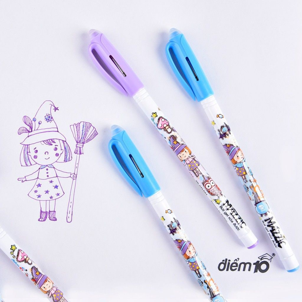 [Hàng chính hãng] Bút gel nước xóa được GelE01 Thiên Long I Bút Điểm 10 Mazzic TP-GELE01 có ruột GRE002