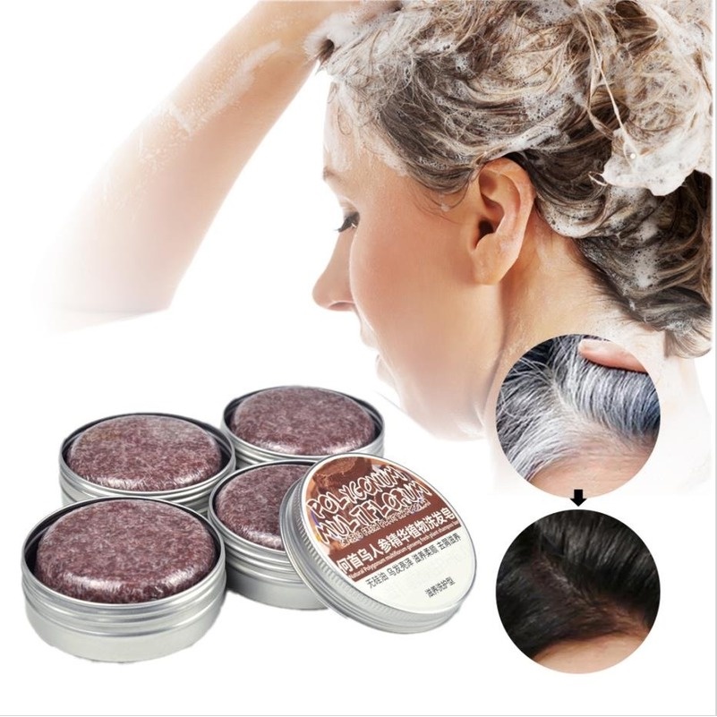 [Hàng mới về] Xà phòng thủ công Polygonum Multiflorum tinh chất thực vật tự nhiên phục hồi tóc hư tổn