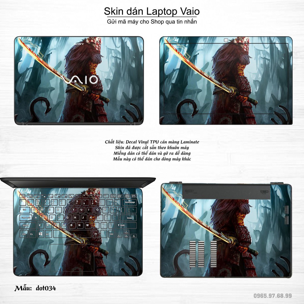 Skin dán Laptop Sony Vaio in hình Dota 2 nhiều mẫu 6 (inbox mã máy cho Shop)