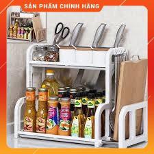 [HÀNG SIÊU TỐT] Giá để đồ trong phòng tắm/ Nhà bếp 2 tầng chữ H có ngăn để thớt