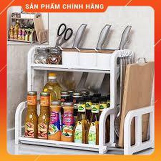 Mua  HÀNG SIÊU TỐT  Giá để đồ trong phòng tắm/ Nhà bếp 2 tầng chữ H có ngăn để thớt