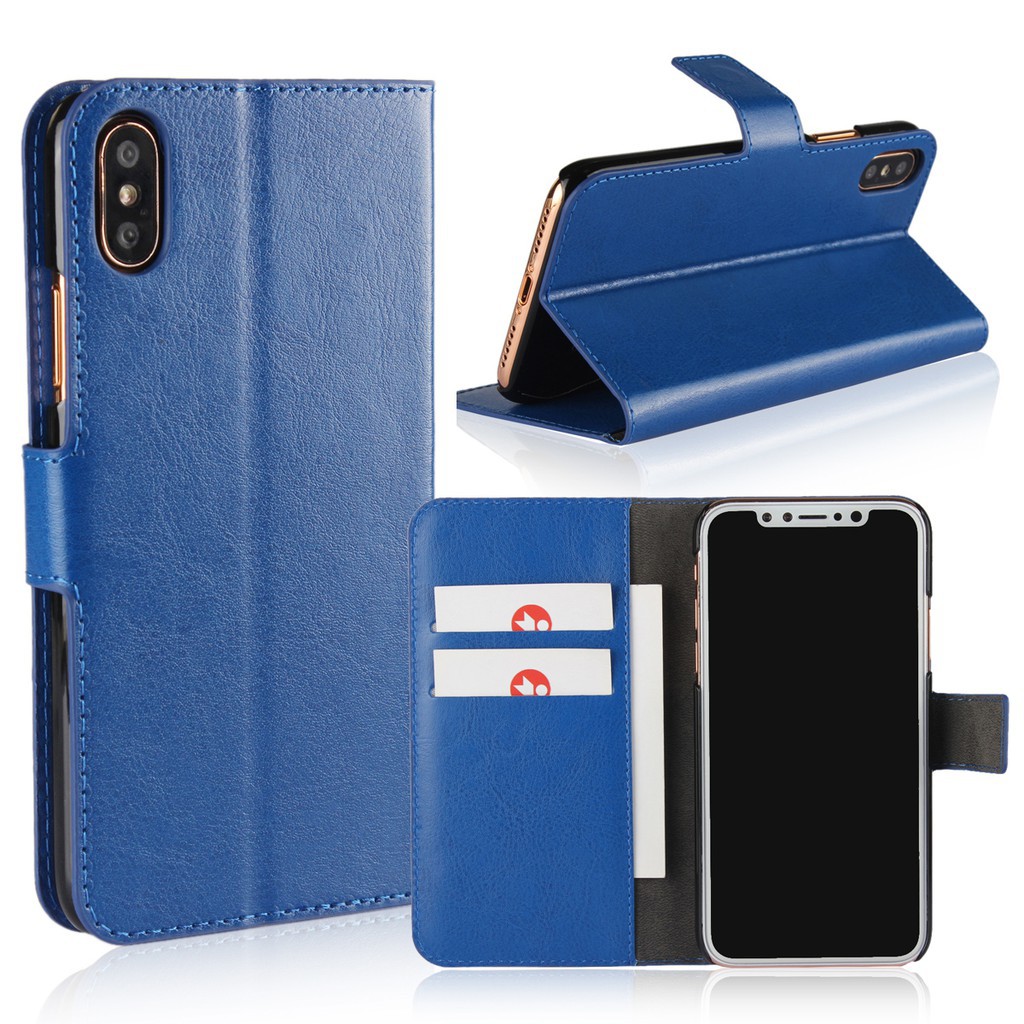 Bao da PU nắp gập kiêm ví phong cách sang trọng dành cho iPhone X | BigBuy360 - bigbuy360.vn