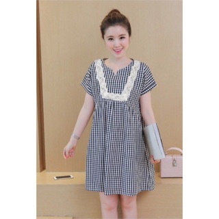 ĐẦM SUÔNG CARO REN CHỮ U 