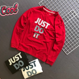 Áo thun nam tay dài, in chữ just do it