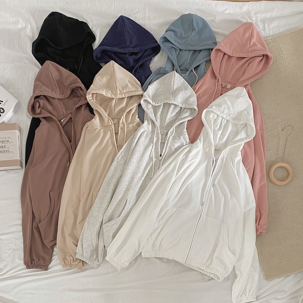 Áo khoác hoodie zip nỉ da cá dày dặn (Ảnh video 29feb chụp) | BigBuy360 - bigbuy360.vn