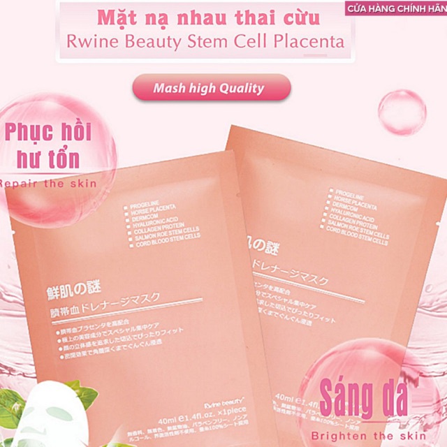 Mặt Nạ Nhau Thai Cừu 🐑𝑭𝒓𝒆𝒆𝒔𝒉𝒊𝒑🐑 Mặt Nạ Tế Bào Gốc - Mask Cuống Rốn Nhật Bản Rwine Beauty
