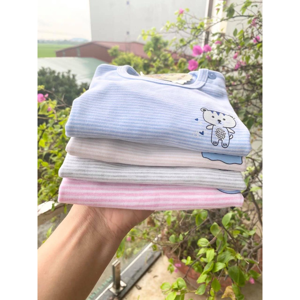 Bộ Dài Tay Cho Bé Gái, Bé Trai Minky Mom Vải Cotton 100% Hoạ Tiết Gấu Bu, Bộ Quần Áo Trẻ Em Thu Đông