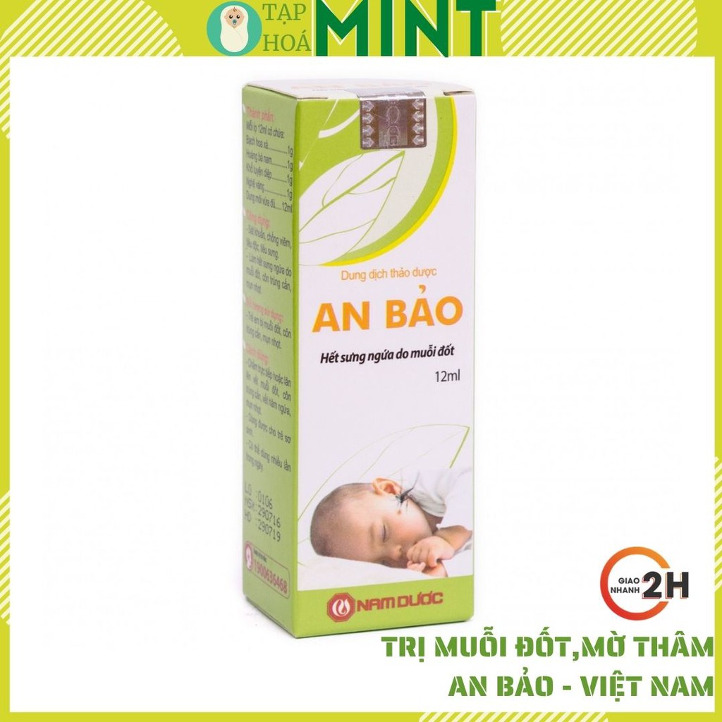 Thảo dược xoa vết muỗi cắn An Bảo, mờ thâm muỗi đốt 12ml - Tạp hoá mint