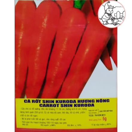 HẠT CÀ RỐT SHIN KURODA - GÓI 5 GRAM