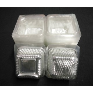 100 HỘP NHỰA ĐỰNG BÁNH H17 KÍCH THƯỚC 7 X 7 X 8.5 CM