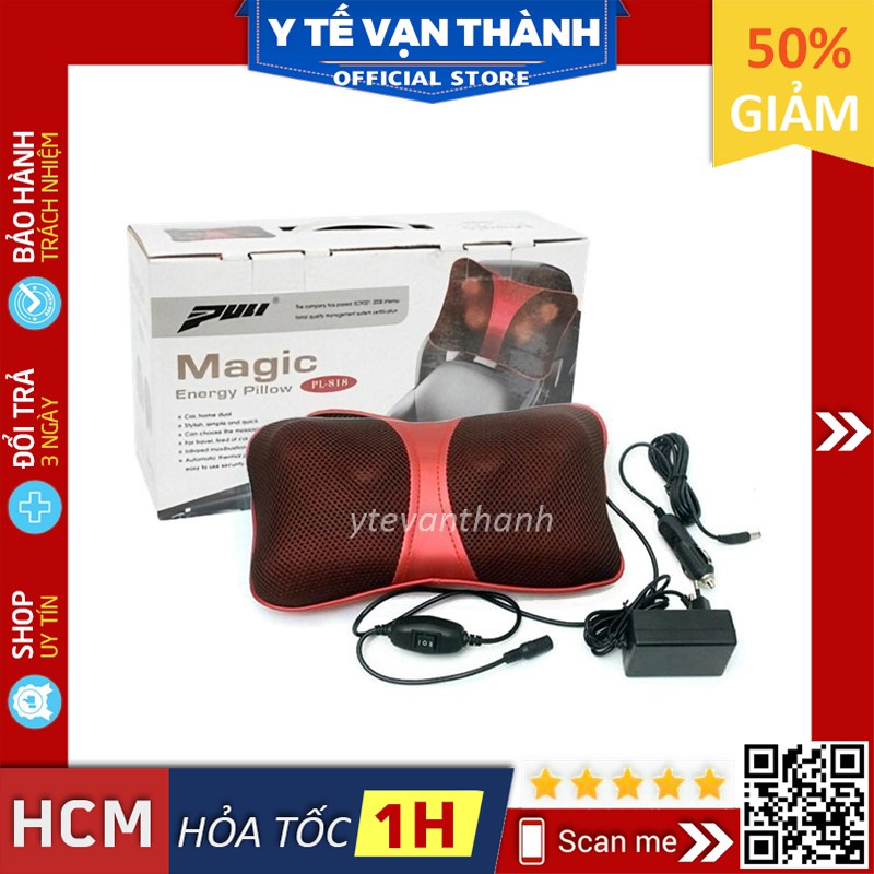 ✅ [LOẠI 1] Gối Massage Hồng Ngoại- MAGIC PL-818 (6 BI) -VT0688 | Y Tế Vạn Thành