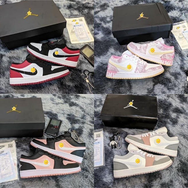 Giày Air Jordan 1 Low, Giày thể thao Jd1 các màu hot nhất cổ thấp nam nữ full box bill