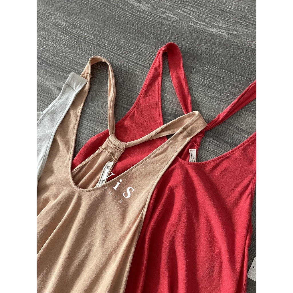 Áo yếm nữ form dài dáng rộng oversize