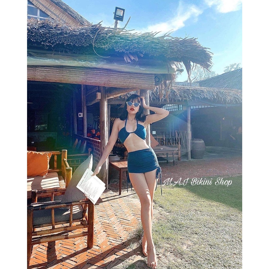 Bikini, Đồ Bơi Đi Biển Hai Mảnh Áo Buộc Dây Nhiều Kiểu Quần Rút Hai Bên Hông Kín Đáo R53 | BigBuy360 - bigbuy360.vn