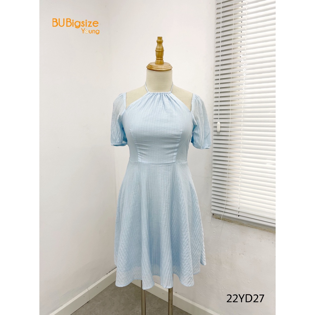 Đầm yếm dây buộc cổ dáng xòe BIGSIZE (55kg đến 95kg) - 22YD27 - [BU Bigsize Young]