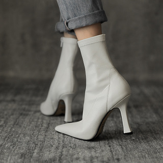 Giày bốt mũi nhọn thiết kế co giãn | BigBuy360 - bigbuy360.vn