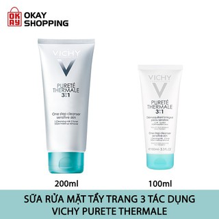 Sữa rửa mặt tẩy trang 3 tác dụng, dành cho da thường, hỗn hợp và nhạy cảm Vichy purete thermal- 33thoitrang