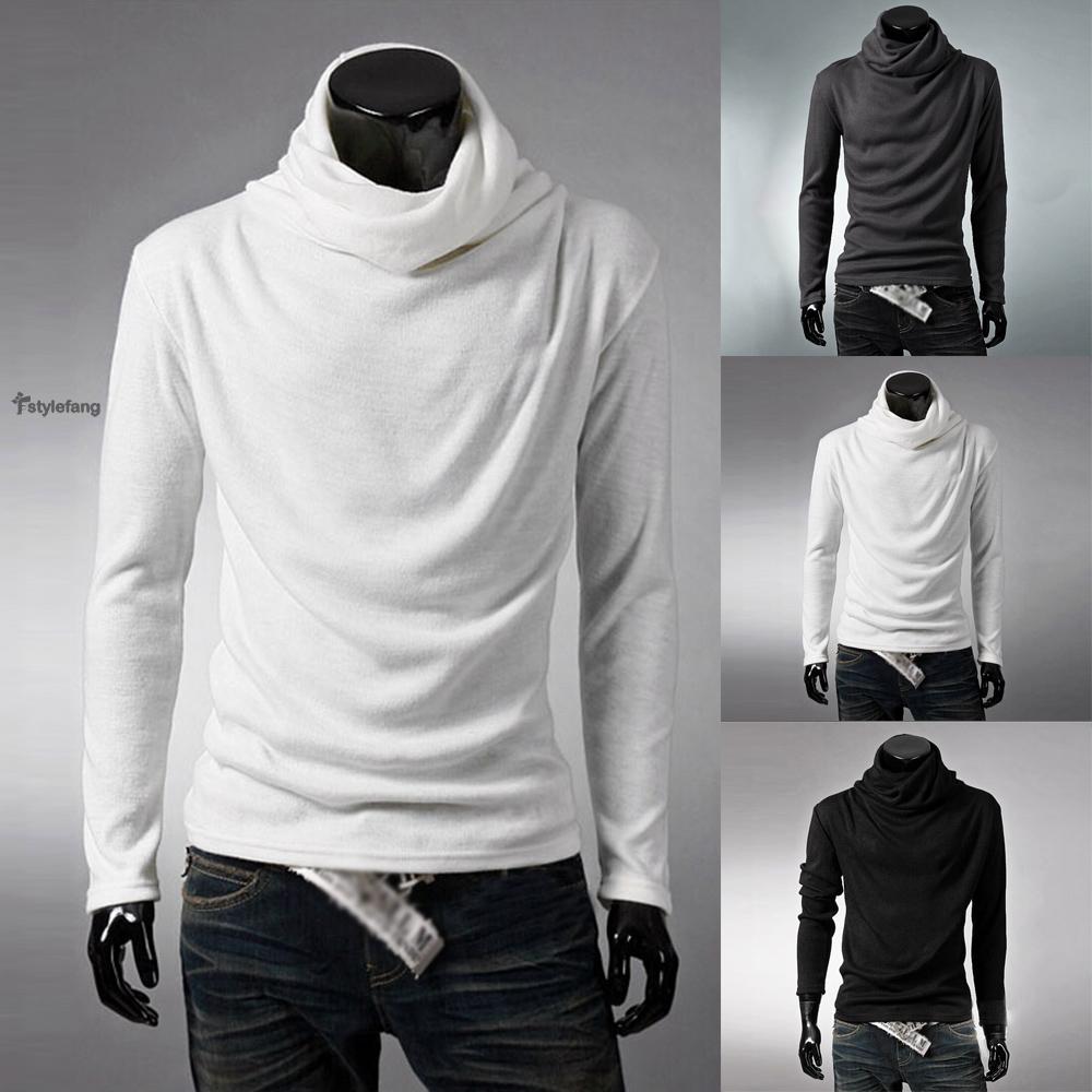 Pullover High Neck Turtleneck Slim Fit Pullover Jumper Sweater Men Tops Slim Warm Stretch New Knitwear Fashion | BigBuy360 - bigbuy360.vn