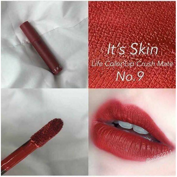 [Hot Trend] Son kem lì It's Skin Life Color Its 09 màu Đỏ Nâu