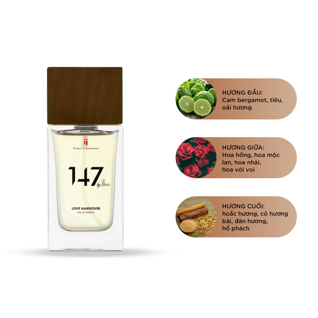 Nước hoa nam 147 by Jillian: Love Hangover (EDP) 50ml