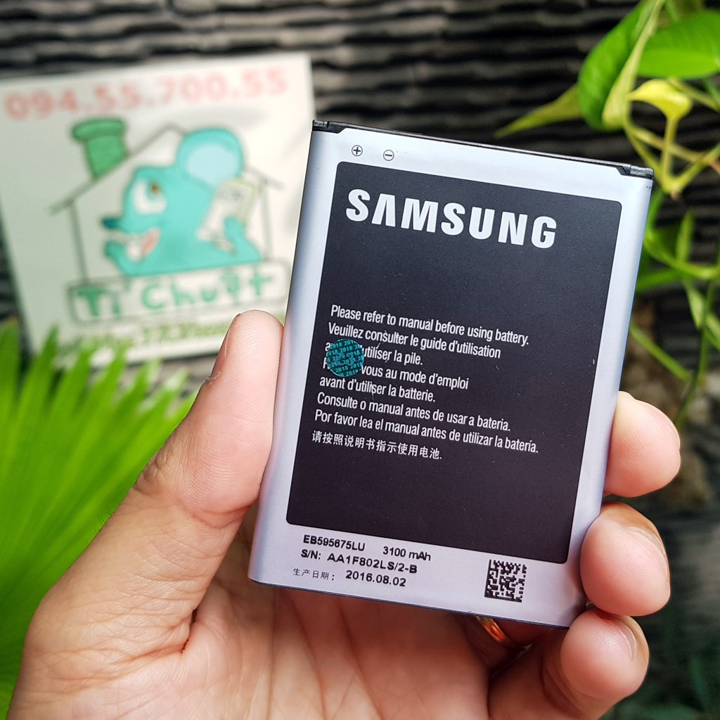 [Ảnh Thật] Pin Samsung Note 2 EB595675LU 3100 mAh Loại 1