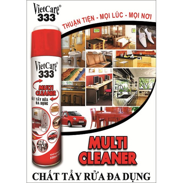 CHẤT TẨY RỬA ĐA DỤNG VIETCARE 333 (650 ML)