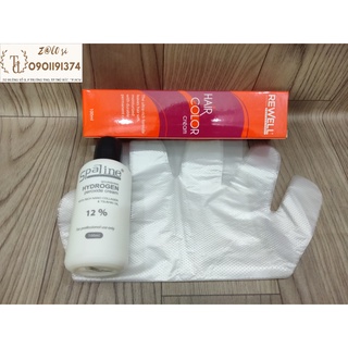 Combo nhuộm Rewell có 100ml oxy & bao tay